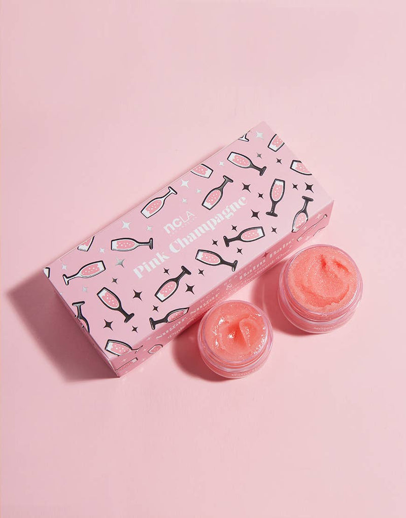 Pink Champagne Lip Care Duo - Mela-Glo Beauty
